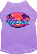 Pet Dog & Cat Screen Printed Shirt for Small to Medium Pets (Sizes XS-XL), "California Classic Beach"