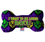 Pet & Dog Plush Bone Toy, "I Want To Be Loved Bayou"