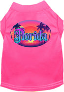 Pet Dog & Cat Screen Printed Shirt for Medium to Large Pets (Sizes 2XL-6XL), "Florida Classic Beach"