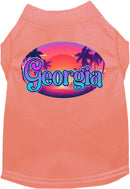 Pet Dog & Cat Screen Printed Shirt for Small to Medium Pets (Sizes XS-XL), "Georgia Classic Beach"