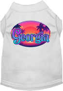 Pet Dog & Cat Screen Printed Shirt for Medium to Large Pets (Sizes 2XL-6XL), "Georgia Classic Beach"