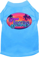 Pet Dog & Cat Screen Printed Shirt for Small to Medium Pets (Sizes XS-XL), "Texas Classic Beach"