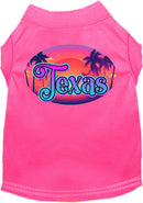 Pet Dog & Cat Screen Printed Shirt for Medium to Large Pets (Sizes 2XL-6XL), "Texas Classic Beach"