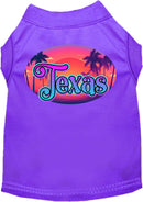 Pet Dog & Cat Screen Printed Shirt for Medium to Large Pets (Sizes 2XL-6XL), "Texas Classic Beach"