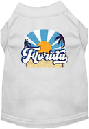 Pet Dog & Cat Screen Printed Shirt for Small to Medium Pets (Sizes XS-XL), "Florida Coast"