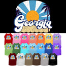 Pet Dog & Cat Screen Printed Shirt for Medium to Large Pets (Sizes 2XL-6XL), "Georgia Coast"