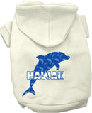 Pet Dog & Cat Screen Printed Hoodie for Medium to Large Pets (Sizes 2XL-6XL), "Hawaii Blue Dolphins"