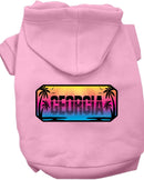 Pet Dog & Cat Screen Printed Hoodie for Small to Medium Pets (Sizes XS-XL), "Georgia Beach Shades"