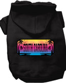 Pet Dog & Cat Screen Printed Hoodie for Medium to Large Pets (Sizes 2XL-6XL), "South Carolina Beach Shades"