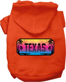 Pet Dog & Cat Screen Printed Hoodie for Small to Medium Pets (Sizes XS-XL), "Texas Beach Shades"