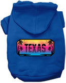 Pet Dog & Cat Screen Printed Hoodie for Small to Medium Pets (Sizes XS-XL), "Texas Beach Shades"