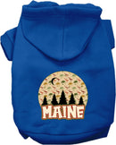 Pet Dog & Cat Screen Printed Hoodie for Medium to Large Pets (Sizes 2XL-6XL), "Maine Under The Stars"