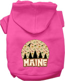 Pet Dog & Cat Screen Printed Hoodie for Medium to Large Pets (Sizes 2XL-6XL), "Maine Under The Stars"