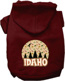 Pet Dog & Cat Screen Printed Hoodie for Medium to Large Pets (Sizes 2XL-6XL), "Idaho Under The Stars"