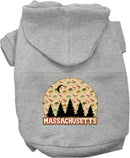 Pet Dog & Cat Screen Printed Hoodie for Medium to Large Pets (Sizes 2XL-6XL), "Massachusetts Under The Stars"