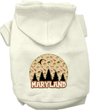 Pet Dog & Cat Screen Printed Hoodie for Medium to Large Pets (Sizes 2XL-6XL), "Maryland Under The Stars"