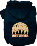 Pet Dog & Cat Screen Printed Hoodie for Medium to Large Pets (Sizes 2XL-6XL), "West Virginia Under The Stars"