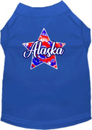 Pet Dog & Cat Screen Printed Shirt for Medium to Large Pets (Sizes 2XL-6XL), "Alaska Patriotic Tie Dye"