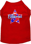 Pet Dog & Cat Screen Printed Shirt for Medium to Large Pets (Sizes 2XL-6XL), "California Patriotic Tie Dye"