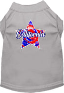 Pet Dog & Cat Screen Printed Shirt for Small to Medium Pets (Sizes XS-XL), "California Patriotic Tie Dye"