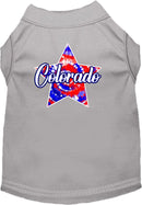 Pet Dog & Cat Screen Printed Shirt for Medium to Large Pets (Sizes 2XL-6XL), "Colorado Patriotic Tie Dye"