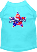 Pet Dog & Cat Screen Printed Shirt for Medium to Large Pets (Sizes 2XL-6XL), "Delaware Patriotic Tie Dye"