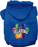 Pet Dog & Cat Screen Printed Hoodie for Medium to Large Pets (Sizes 2XL-6XL), "Oklahoma Bright Tie Dye"