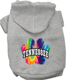 Pet Dog & Cat Screen Printed Hoodie for Medium to Large Pets (Sizes 2XL-6XL), "Tennessee Bright Tie Dye"