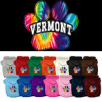 Pet Dog & Cat Screen Printed Hoodie for Medium to Large Pets (Sizes 2XL-6XL), "Vermont Bright Tie Dye"