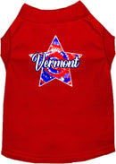 Pet Dog & Cat Screen Printed Shirt for Medium to Large Pets (Sizes 2XL-6XL), "Vermont Patriotic Tie Dye"