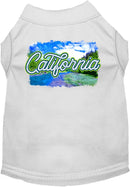 Pet Dog & Cat Screen Printed Shirt for Small to Medium Pets (Sizes XS-XL), "California Summer"