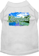 Pet Dog & Cat Screen Printed Shirt for Medium to Large Pets (Sizes 2XL-6XL), "Maryland Summer"