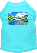 Pet Dog & Cat Screen Printed Shirt for Medium to Large Pets (Sizes 2XL-6XL), "Michigan Summer"