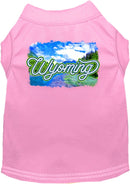 Pet Dog & Cat Screen Printed Shirt for Small to Medium Pets (Sizes XS-XL), "Wyoming Summer"