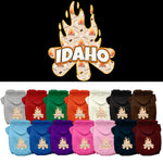 Pet Dog & Cat Screen Printed Hoodie for Medium to Large Pets (Sizes 2XL-6XL), "Idaho Around The Campfire"