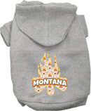 Pet Dog & Cat Screen Printed Hoodie for Medium to Large Pets (Sizes 2XL-6XL), "Montana Around The Campfire"