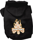 Pet Dog & Cat Screen Printed Hoodie for Medium to Large Pets (Sizes 2XL-6XL), "Montana Around The Campfire"