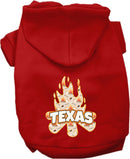 Pet Dog & Cat Screen Printed Hoodie for Medium to Large Pets (Sizes 2XL-6XL), "Texas Around The Campfire"