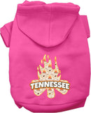 Pet Dog & Cat Screen Printed Hoodie for Medium to Large Pets (Sizes 2XL-6XL), "Tennessee Around The Campfire"