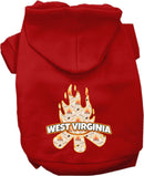 Pet Dog & Cat Screen Printed Hoodie for Small to Medium Pets (Sizes XS-XL), "West Virginia Around The Campfire"