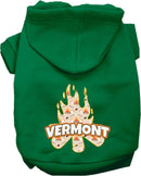 Pet Dog & Cat Screen Printed Hoodie for Small to Medium Pets (Sizes XS-XL), "Vermont Around The Campfire"