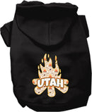 Pet Dog & Cat Screen Printed Hoodie for Medium to Large Pets (Sizes 2XL-6XL), "Utah Around The Campfire"