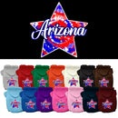 Pet Dog & Cat Screen Printed Hoodie for Small to Medium Pets (Sizes XS-XL), "Arizona Patriotic Tie Dye"