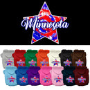 Pet Dog & Cat Screen Printed Hoodie for Medium to Large Pets (Sizes 2XL-6XL), "Minnesota Patriotic Tie Dye"