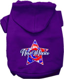 Pet Dog & Cat Screen Printed Hoodie for Medium to Large Pets (Sizes 2XL-6XL), "New Mexico Patriotic Tie Dye"