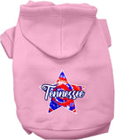 Pet Dog & Cat Screen Printed Hoodie for Medium to Large Pets (Sizes 2XL-6XL), "Tennessee Patriotic Tie Dye"