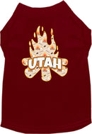 Pet Dog & Cat Screen Printed Shirt for Small to Medium Pets (Sizes XS-XL), "Utah Around The Campfire"