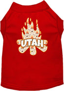 Pet Dog & Cat Screen Printed Shirt for Small to Medium Pets (Sizes XS-XL), "Utah Around The Campfire"