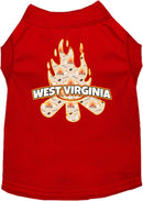 Pet Dog & Cat Screen Printed Shirt for Medium to Large Pets (Sizes 2XL-6XL), "West Virginia Around The Campfire"