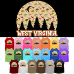 Pet Dog & Cat Screen Printed Shirt for Small to Medium Pets (Sizes XS-XL), "West Virginia Under The Stars"